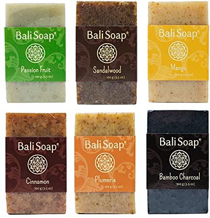 Bali Soap Orange Collection Confezione da 6 saponette naturali Sapone per uomo e donna Confezione da 6 saponi