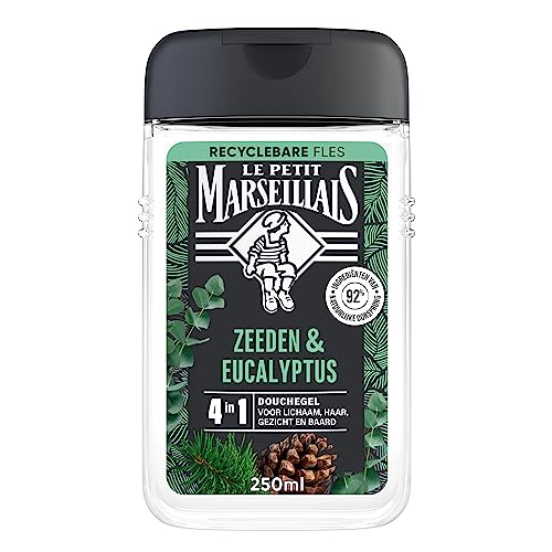 Le Petit Marseillais 4in1 gel doccia con marine ed eucalipto, pH neutro per la pelle, testato dermatologicamente, 12 x 250 ml