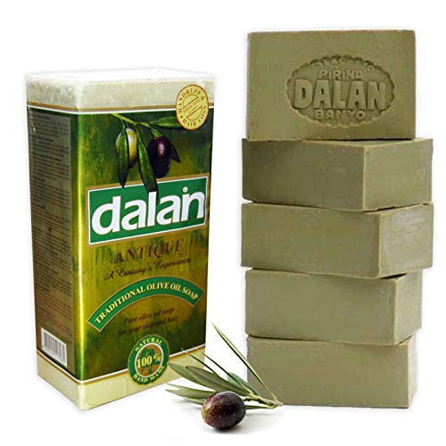 World Home Living Sapone all'olio d'oliva puro al 100% di Dalan Turkish Bagno, fatto a mano, tacchino, 10 aste