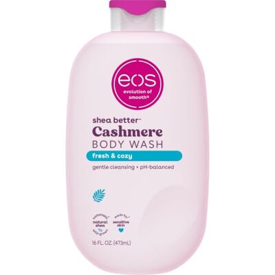 eos Cashmere Body Wash – Fresh & Cozy Gel doccia idratante · Formula gel cremoso · Con burro di karitè · 473 ml (16 fl oz) eos Cashmere Body Wash – Fresh & Cozy Gel doccia idratante · Formula gel cremoso · Con burro di karitè · 473 ml (16 fl oz)