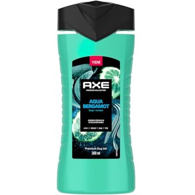 AXE Fine Fragrance Collection Gel doccia Aqua Bergamot Bodywash per 12 ore di freschezza duratura con 2 booster di freschezza da 300 ml, 1 pezzo AXE Fine Fragrance Collection Gel doccia Aqua Bergamot Bodywash per 12 ore di freschezza duratura con 2 booster di freschezza da 300 ml, 1 pezzo