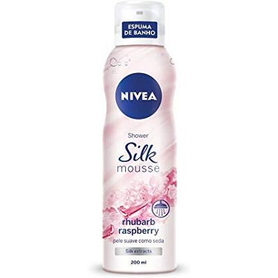 NIVEA Silk Mousse Mousse Corpo Rabarbaro & Lampone 200 ml NIVEA Silk Mousse Mousse Corpo Rabarbaro & Lampone 200 ml