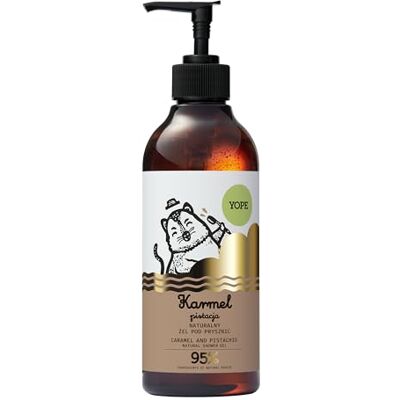 Yope Gel Doccia Nutriente e Confortevole, con Glicerina ed Estratto di Albero di Tara, 95% Ingredienti di Origine Naturale, Vegano, Profumo Caramello e Pistacchio, 400 ml Yope Gel Doccia Nutriente e Confortevole, con Glicerina ed Estratto di Albero di Tara, 95% Ingredienti di Origine Naturale, Vegano, Profumo Caramello e Pistacchio, 400 ml