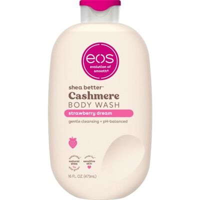 eos Cashmere Body Wash, gel doccia idratante alla fragola, formula in gel cremoso, con burro di karitè, 473 ml / 16 fl oz eos Cashmere Body Wash, gel doccia idratante alla fragola, formula in gel cremoso, con burro di karitè, 473 ml / 16 fl oz