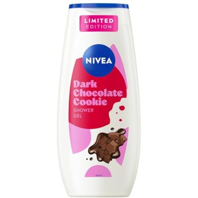 NIVEA Dark Chocolate Cookie Gel doccia con profumo di cioccolato fondente cremoso e mandorla, edizione limitata, pelle liscia e rinfrescata, confezione riciclata – 250 ml NIVEA Dark Chocolate Cookie Gel doccia con profumo di cioccolato fondente cremoso e mandorla, edizione limitata, pelle liscia e rinfrescata, confezione riciclata – 250 ml
