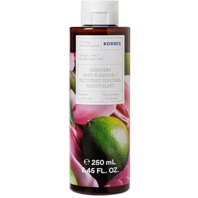 KORRES GINGER LIME Gel doccia rivitalizzante con aloe vera attiva, al profumo di lime agrumato e note di zenzero, dermatologicamente testato, vegano, senza siliconi e parabeni, 250 ml KORRES GINGER LIME Gel doccia rivitalizzante con aloe vera attiva, al profumo di lime agrumato e note di zenzero, dermatologicamente testato, vegano, senza siliconi e parabeni, 250 ml
