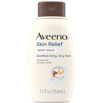 Aveeno pelle sollievo delicato profumo corpo lavaggio per la pelle sensibile, cocco nutriente, 12 fl. Aveeno pelle sollievo delicato profumo corpo lavaggio per la pelle sensibile, cocco nutriente, 12 fl.