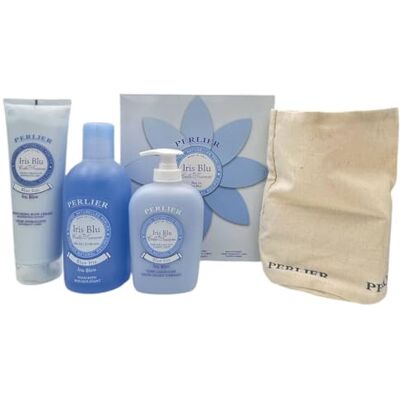 Perlier Iris Blu Confezione Regalo Bagnoschiuma 500 Ml Crema Corpo 250 Ml Sapone Liquido 300 Ml e Pochette Perlier Iris Blu Confezione Regalo Bagnoschiuma 500 Ml Crema Corpo 250 Ml Sapone Liquido 300 Ml e Pochette