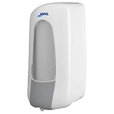Jofel Distributore di sapone per montaggio a parete, ricaricabile con cartucce di schiuma e gel da 1 litro, valvola anticorrosione e antigoccia, contenitore in ABS, Aitana Jofel Distributore di sapone per montaggio a parete, ricaricabile con cartucce di schiuma e gel da 1 litro, valvola anticorrosione e antigoccia, contenitore in ABS, Aitana