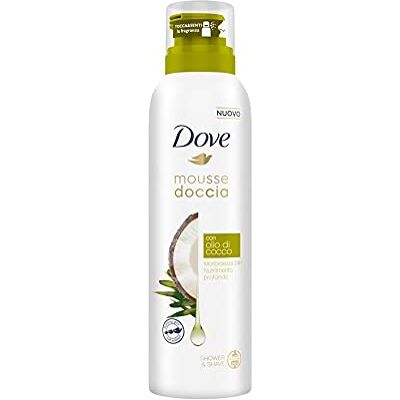 Dove 5x Mousse Doccia Con Olio di Cocco Morbidezza e Nutrimento 24h 5 Flaconi da 200 ml Dove 5x Mousse Doccia Con Olio di Cocco Morbidezza e Nutrimento 24h 5 Flaconi da 200 ml