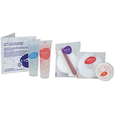 More Set Cortesia 50 Ospiti Stone Fragranza Relaxing Shampoo, Gel Doccia, Sapone, Cuffia e Vanity Per Hotel e B&B More Set Cortesia 50 Ospiti Stone Fragranza Relaxing Shampoo, Gel Doccia, Sapone, Cuffia e Vanity Per Hotel e B&B