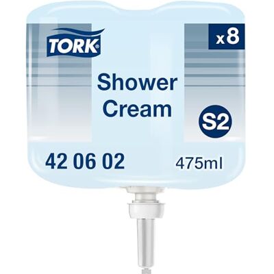 Tork Crema doccia liquida mini, S2, fragranza unisex, 8 flaconi da 475 ml, Tork Crema doccia liquida mini, S2, fragranza unisex, 8 flaconi da 475 ml,