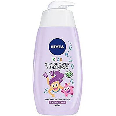 NIVEA Gel 2 in 1 per la pulizia del corpo e dei capelli, con profumo di gelatina di frutta, 500 ml NIVEA Gel 2 in 1 per la pulizia del corpo e dei capelli, con profumo di gelatina di frutta, 500 ml