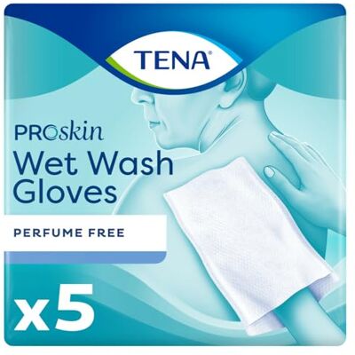 TENA Wet Wash Gloves senza profumo (1 x 5 pezzi) TENA Wet Wash Gloves senza profumo (1 x 5 pezzi)