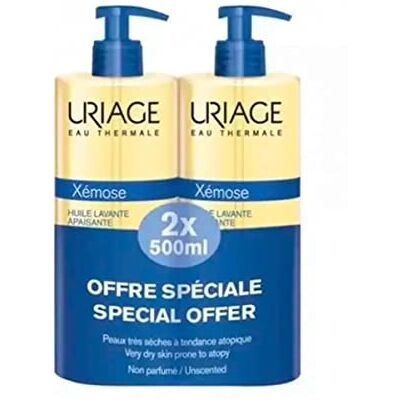 Uriage Xémose Olio detergente lenitivo, in confezione da 2 x 500 ml Uriage Xémose Olio detergente lenitivo, in confezione da 2 x 500 ml