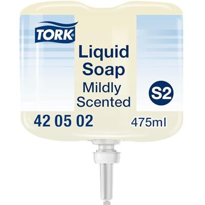 Tork 420502 Sapone liquido delicato Mini Premium, 1 x 475 ml compatibile con sistema S2, idratante e liporestitutivo, (475 dosi), colore bianco (perlaceo) Tork 420502 Sapone liquido delicato Mini Premium, 1 x 475 ml compatibile con sistema S2, idratante e liporestitutivo, (475 dosi), colore bianco (perlaceo)