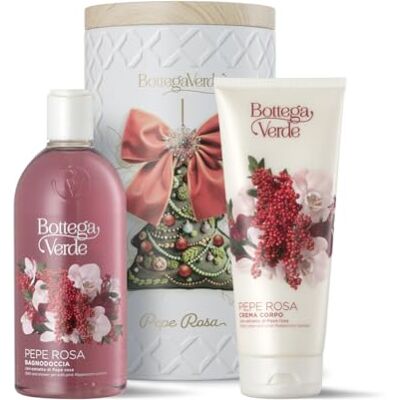 Bottega Verde Cofanetto Regalo Pepe Rosa, con Bagnodoccia 400 ml e Crema Corpo 200 ml, Profumo di Pepe Rosa e Vaniglia, Idea Regalo Bottega Verde Cofanetto Regalo Pepe Rosa, con Bagnodoccia 400 ml e Crema Corpo 200 ml, Profumo di Pepe Rosa e Vaniglia, Idea Regalo