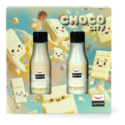 Aquolina Cofanetto Cioccolato Bianco Choco City Bagno Doccia 125 Ml + Latte Corpo 125 Ml Aquolina Cofanetto Cioccolato Bianco Choco City Bagno Doccia 125 Ml + Latte Corpo 125 Ml