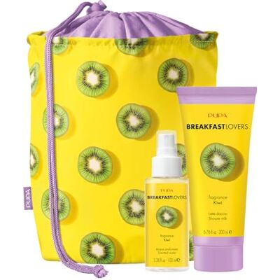 Pupa Breakfast Lovers Set Kiwi by Milano for Women 3 pezzi 6,76oz Shower Milk, 3,38oz Scented Water, Purse Pupa Breakfast Lovers Set Kiwi by Milano for Women 3 pezzi 6,76oz Shower Milk, 3,38oz Scented Water, Purse