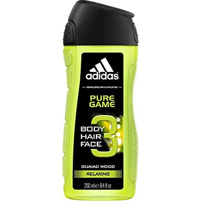Adidas Pure Game 3 in1 Shower Gel 250 ML Men, confezione da 6 pezzi Adidas Pure Game 3 in1 Shower Gel 250 ML Men, confezione da 6 pezzi