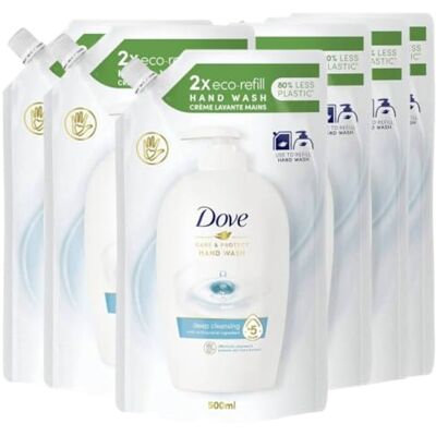 Dove Ricarica Sapone Liquido Mani Antibatterico Care & Protect 500 Ml (6, Unità) Dove Ricarica Sapone Liquido Mani Antibatterico Care & Protect 500 Ml (6, Unità)
