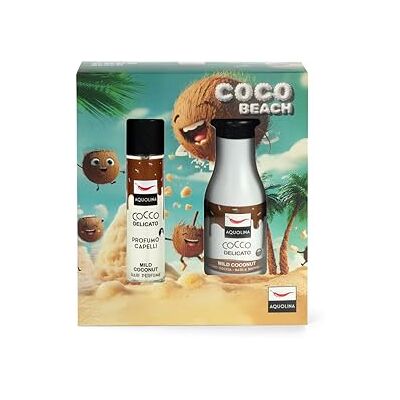 Aquolina Cofanetto Cocco Delicato Coco Beach Hair Perfume 100 Ml + Bagno Doccia 250 Ml Aquolina Cofanetto Cocco Delicato Coco Beach Hair Perfume 100 Ml + Bagno Doccia 250 Ml
