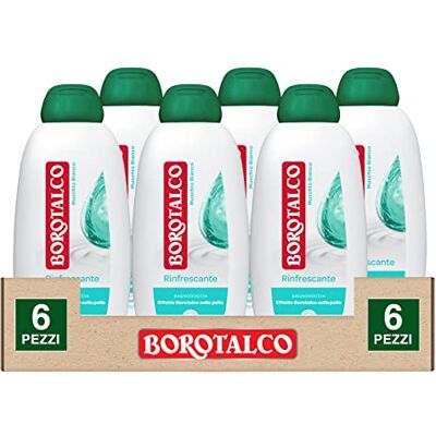 Borotalco Bagnodoccia Rinfrescante Effetto sulla Pelle Dermatologicamente Testato Fragranza Muschio Bianco 6 Flaconi da 600ml Borotalco Bagnodoccia Rinfrescante Effetto sulla Pelle Dermatologicamente Testato Fragranza Muschio Bianco 6 Flaconi da 600ml