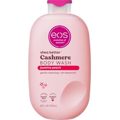 eos Cashmere Body Wash, gel doccia idratante Jasmine Peach, formula in gel cremoso, con burro di karitè, 473 ml / 16 fl oz eos Cashmere Body Wash, gel doccia idratante Jasmine Peach, formula in gel cremoso, con burro di karitè, 473 ml / 16 fl oz