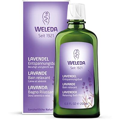 Weleda Bagno Rilassante Lavanda, formula lattiginosa e non schiumogena a base di puro olio essenziale di lavanda, dermatologicamente testato (1X200 ml) Weleda Bagno Rilassante Lavanda, formula lattiginosa e non schiumogena a base di puro olio essenziale di lavanda, dermatologicamente testato (1X200 ml)