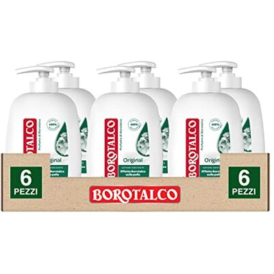 Borotalco 6x Sapone Liquido Idratante con Profumo di Effetto Pelle Morbida 6 Flaconi da 250ml ognuno Borotalco 6x Sapone Liquido Idratante con Profumo di Effetto Pelle Morbida 6 Flaconi da 250ml ognuno