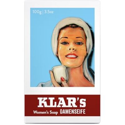 Klar Seifen Sapone da donna, 100 g, senza olio di palma, adatto per pelli normali, con profumo floreale, 10974 Klar Seifen Sapone da donna, 100 g, senza olio di palma, adatto per pelli normali, con profumo floreale, 10974