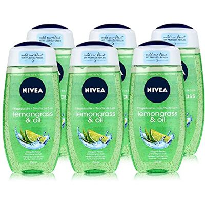 NIVEA , bagnoschiuma al lemongrass e all'olio, confezione da 6 (6 da 250 ml) NIVEA , bagnoschiuma al lemongrass e all'olio, confezione da 6 (6 da 250 ml)