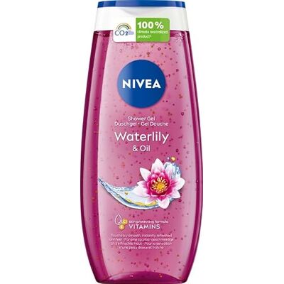 NIVEA Waterlily & Oil Gel doccia nutriente (250 ml), gel doccia rinfrescante con olio nutriente, doccia coccole con delicato profumo di giglio d'acqua NIVEA Waterlily & Oil Gel doccia nutriente (250 ml), gel doccia rinfrescante con olio nutriente, doccia coccole con delicato profumo di giglio d'acqua