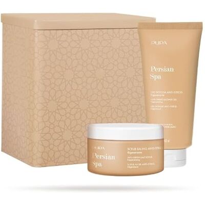 Pupa Milano Kit 1 Persian Spa Scrub Salino Anti-Stress e Gel Doccia Confezione in Metallo Pupa Milano Kit 1 Persian Spa Scrub Salino Anti-Stress e Gel Doccia Confezione in Metallo