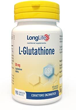 Longlife ® L-Glutathione 50mg   L glutatione ridotto   Gastroresistente   Antiossidante e difese immunitarie   Fino a 3 mesi di trattamento   Vegano e senza glutine