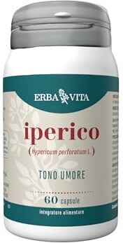 ERBA VITA Integratore Alimentare di Iperico 60 Capsule, Utile al rilassamento