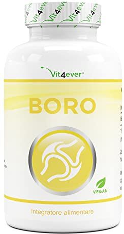 Vit4ever Boro 3 mg di boro puro per compressa 365 compresse in un anno di fornitura Senza additivi indesiderati Altamente dosato Vegano