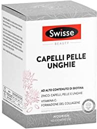 Swisse Capelli Pelle Unghie 60 compresse Integratore di Biotina, Vitamina C, Zinco, Cardo mariano, integratore per Capelli, Pelle e Unghie