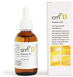 OTI D Integratore Alimentare a base di Vitamina D3 Rafforza il Sistema Immunitario e Mantiene Livello Naturale di Calcio nel Sangue per Mantenimento di Ossa e Denti Gocce 50 ml