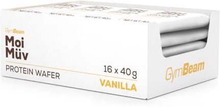 GymBeam Barrette Proteiche, Pasto Sostitutivo, Ricco di Proteine di Alta Qualità, Aiuta lo Sviluppo e il Mantenimento della Massa Muscolare, Contribuisce alla Salute delle Ossa (Vanilla, 16x40g)