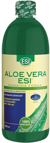 ESI Aloe Vera Massima Forza, Integratore Alimentare Di Puro Succo Concentrato, Per Il Benessere Del Sistema Digerente, Ad Alto Valore Nutriente, Senza Glutine E Vegan, 1000 Ml