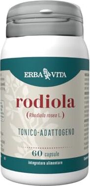 ERBA VITA Integratore Alimentare di Rodiola Rosea 60 Capsule Utile in caso di stanchezza fisica e mentale