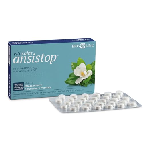 Bios Line Integratore Alimentare Vitacalm Ansistop Fast A, 60 Compresse
