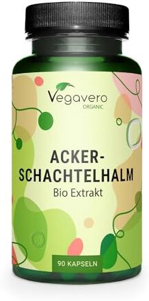 Vegavero EQUISETO BIO ®   2500 mg   Integratore per Capelli, Unghie e Pelle (Psoriasi)*   fonte di Silicio e Flavonoidi   90 capsule   Vegan