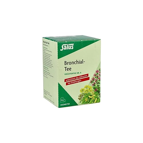 Salus Bronchial-Tee Kräutertee Nr. 8 zur Erleichterung des Abhustens bei Erkältungen, 15 pz Sacchetto filtro