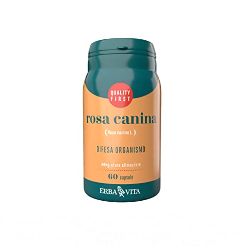 ERBA VITA Integratore Alimentare di Rosa Canina 60 Capsule Fonte naturale di Vitamina C