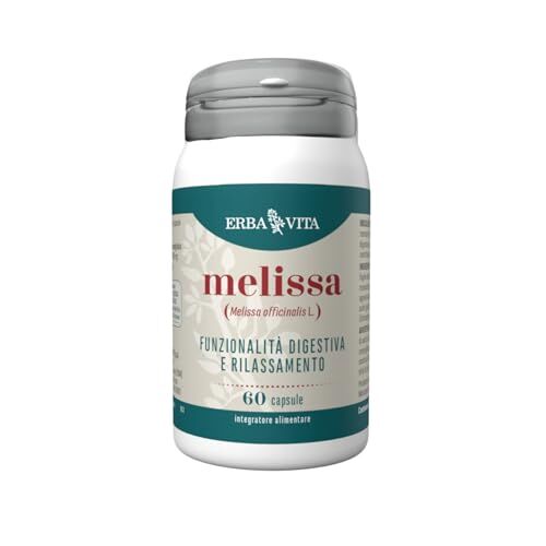 ERBA VITA Integratore Alimentare di Melissa 60 Capsule Favorisce la regolare motilità intestinale e contribuisce al rilassamento