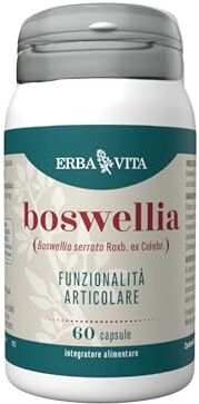 ERBA VITA Integratore Alimentare di Boswellia- 60 Capsule Favorisce la funzionalità articolare e il benessere del sistrema digerente, 60 unità, 1