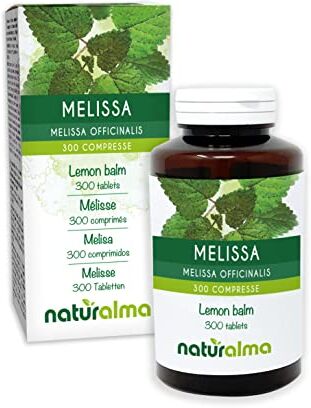 Naturalma Melissa (Melissa officinalis) foglie    150 g   300 compresse da 500 mg   Integratore alimentare   Naturale e Vegano