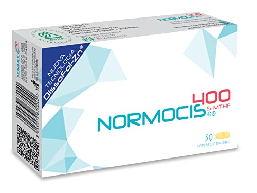 INPHA 2000 NORMOCIS 400©® Supporto Metabolico Omocisteina Vitamina B12, B6 e B2 con acido folico, zinco e betaina integratore alimentare senza glutine e lattosio • 30 CPR •  • Made in Italy